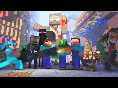 Monster School : Zombie Apocalypse Challenge - Minecraft Animation