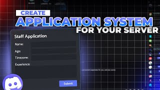 (2026) Create Application System For your Discord Server | MOD/STAFF A