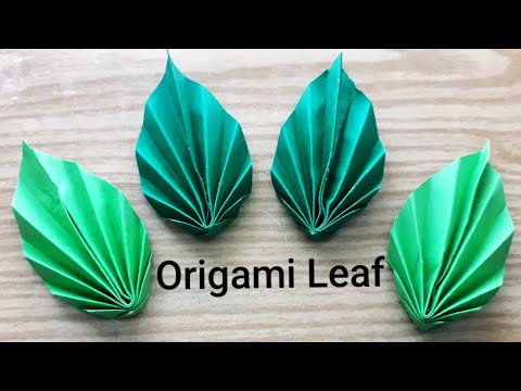 How to make leaf from paper | Origami leaf making tutorial