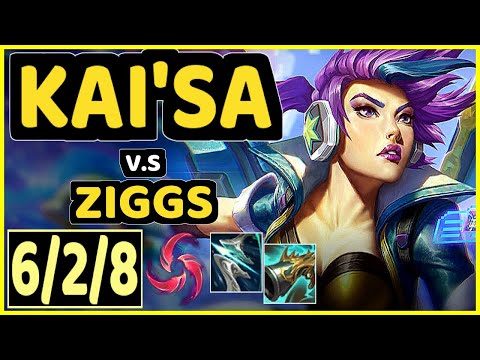 YUUKI60 (KAI'SA) vs ZIGGS - 6/2/8 KDA BOTTOM ADC GAMEPLAY - EUW Ranked MASTER