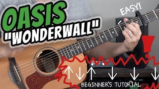 How To Strum WONDERWALL on Guitar! (An EASY Oasis Wonderwall Guitar Tutorial for BEGINNERS)