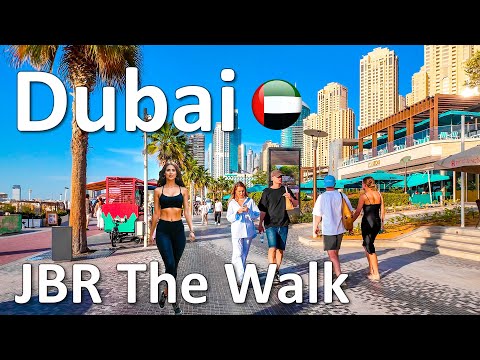 Dubai The Walk (JBR) Walking Tour 4K🇦🇪