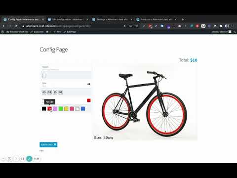 How to link configuration option to an existing WooCommerce product
