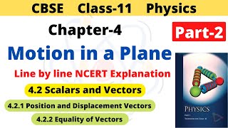 Motion in a Plane | Class 11 Physics | Chapter 4 | 4.2.1  Position and Displacement Vectors