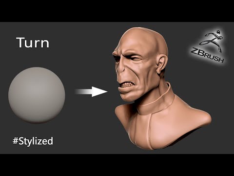 Avada Kedavra--------- Time-lapse Sculpting of The Lord Voldemort (Stylize Head) in Zbrush