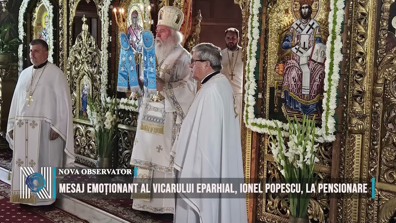 Mesaj emoționant al vicarului eparhial, Ionel Popescu, la pensionare