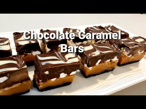 Chocolate Caramel Bars | No Bake Dessert | Quick & Easy