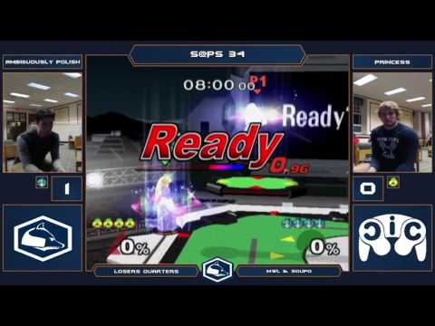 S@PS 34 Melee Singles - Ambiguously Polish (Peach) vs Princess (Sheik) - Loser's Quarters