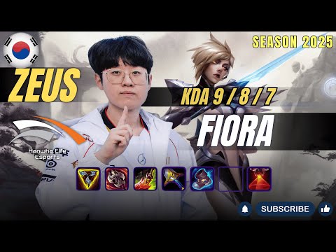 HLE Zeus FIORA vs SION Top - Patch 25.24 KR Ranked | lolrec