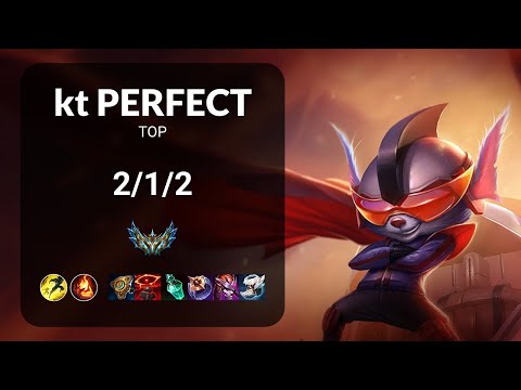 kt PerfecT Rumble vs T1 Zeus Aatrox TOP - KR CHALLENGER Patch 13.21