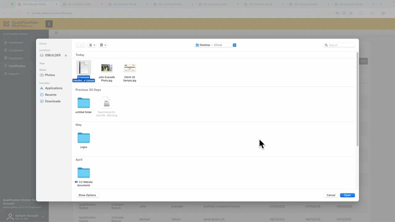 Upload Document to Multiple Employees