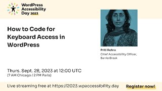 Download the video "How to Code for Keyboard Access in WordPress"