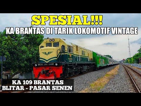 SPESIAL LOKOMOTIF VINTAGE!!! KA BRANTAS DI TARIK OLEH LOKOMOTIF VINTAGE