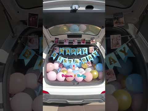 Birthday car decoration