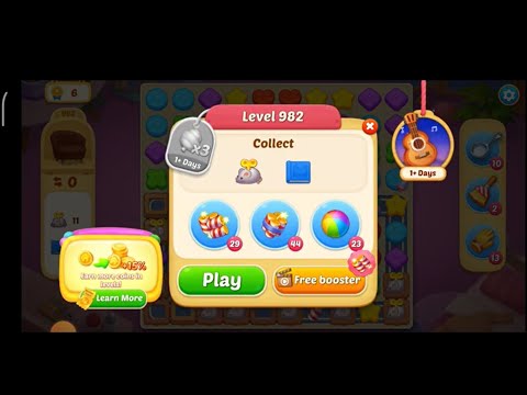 Matchington Mansion Level 982 - My No Booster Level / iOS/ Android