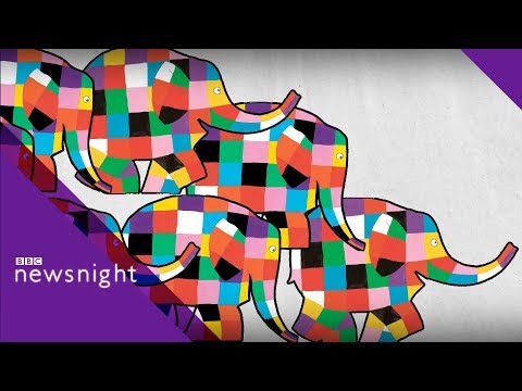 Elmer the Patchwork Elephant turns 30 - BBC Newsnight