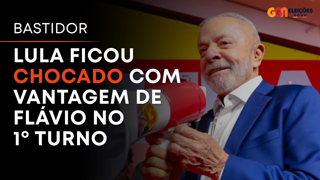 Bastidor: Lula ficou chocado com vantagem de Flávio Bolsonaro no primeiro turno das eleições 2026
