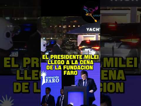 EL PRESIDENTE MILEI LLEGO A LA CENA DE LA FUNDACION FARO PARA CELEBRAR EL TRIUNFO DE KAST EN CHILE