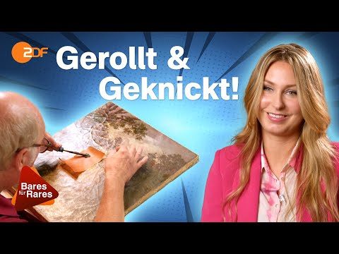 Gemälde mit Gebrauchsspuren: Kann Sarah altes Gemälde von F. Knab wieder glätten? | Bares für Rares