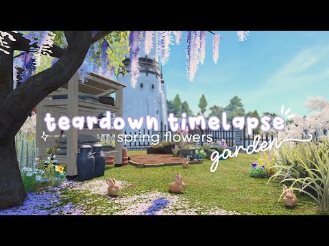 Teardown Timelapse: Spring Flower Garden | FFXIV Housing