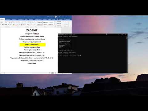 Zadanie z Bazy Danych: Podstawowe komendy | MySql