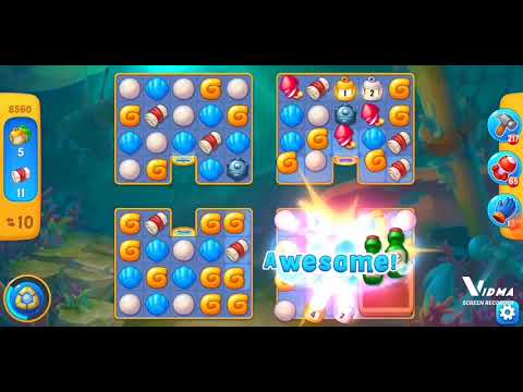 Fishdom. 8560 level no boosters and diamonds. 15 moves