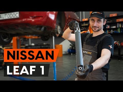 How to change rear shock absorber on NISSAN LEAF 1 (ZE0U)  [TUTORIAL AUTODOC]