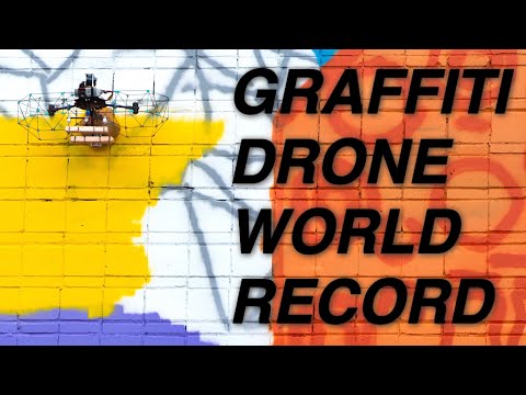 Graffiti drone mural world record 2023
