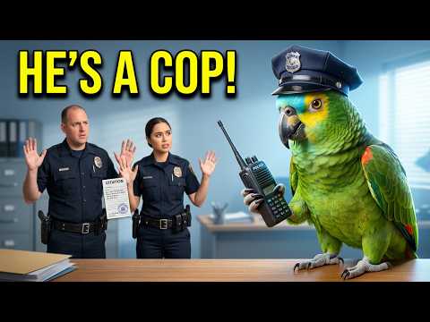 Parrot Impersonates a Police Officer | Funniest Moments #funnyparrot