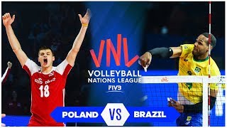 Poland vs Brazil | Bronze Medal Match | Highlights | VNL 2019 (HD)