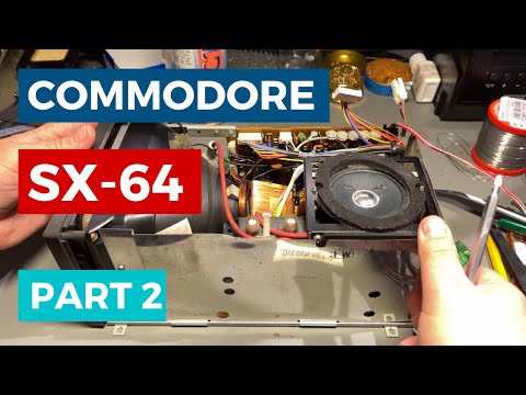 Commodore SX-64 restoration, recapping and repair - Part 2 - Floppy drive, CRT and keyboard.