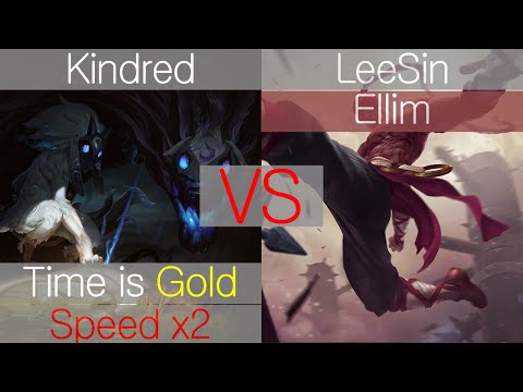 [2배속] T1 정글 엘림 리신 vs 킨드레드 / Speed x2 T1 Jungle JG Ellim LeeSin vs Kindred / 리그오브레전드 롤 프로게이머 라인전 상대법