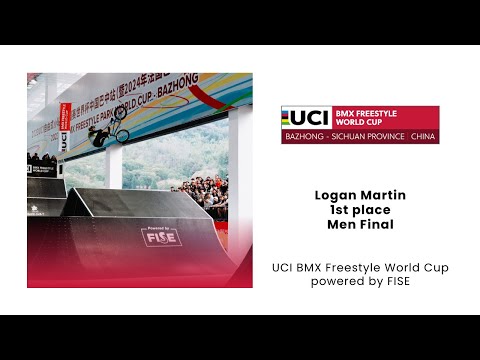 Logan Martin - 1st place Men Final UCI BMX Freestyle World Cup Bazhong 2023