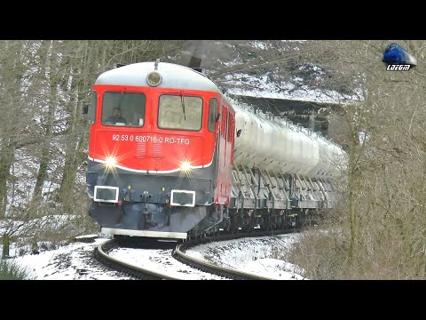 LDE2100 60-0716-0 & Marfar TFG Freight Train in Defileul Crișului Repede Canyon - 21 January 2021