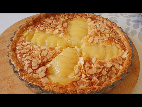 Almond Pear Tart (bourdalou tart)