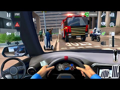🚨 Taxi Simulator 2019 - Fire Truck Emergency Traffic Drive in Real City Cockpit View 🚖🔥