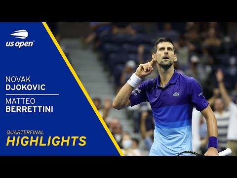 Novak Djokovic vs Matteo Berrettini Highlights | 2021 US Open Quarterfinal