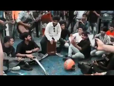 Amazing street song by indian college group (dulhe ka sehra remix song using clapbox cajon)