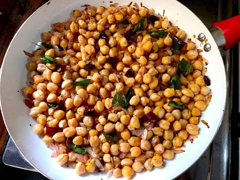 Sri Lankan Chickpea Stir Fry Recipe | Deviled Chickpeas Salad | Breakfast | Healthy