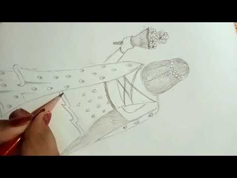 How to draw a girl holding a bouquet of flowers#Pencilart#Drawingartist#Navitasart