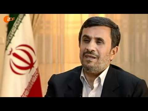 Teheran  Irans Präsident Mahmud Ahmadinedschad im ZDF-Interview mit Klaus Kleber Soldatenglück