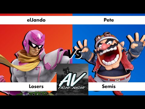 AV Fight Night #30 - Losers Semifinal: elJando (Captain Falcon) vs Pete (Wario)