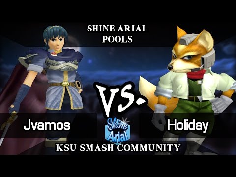 Shine Arial - Jvamos (Marth) vs Holiday (Fox) - Melee Pools