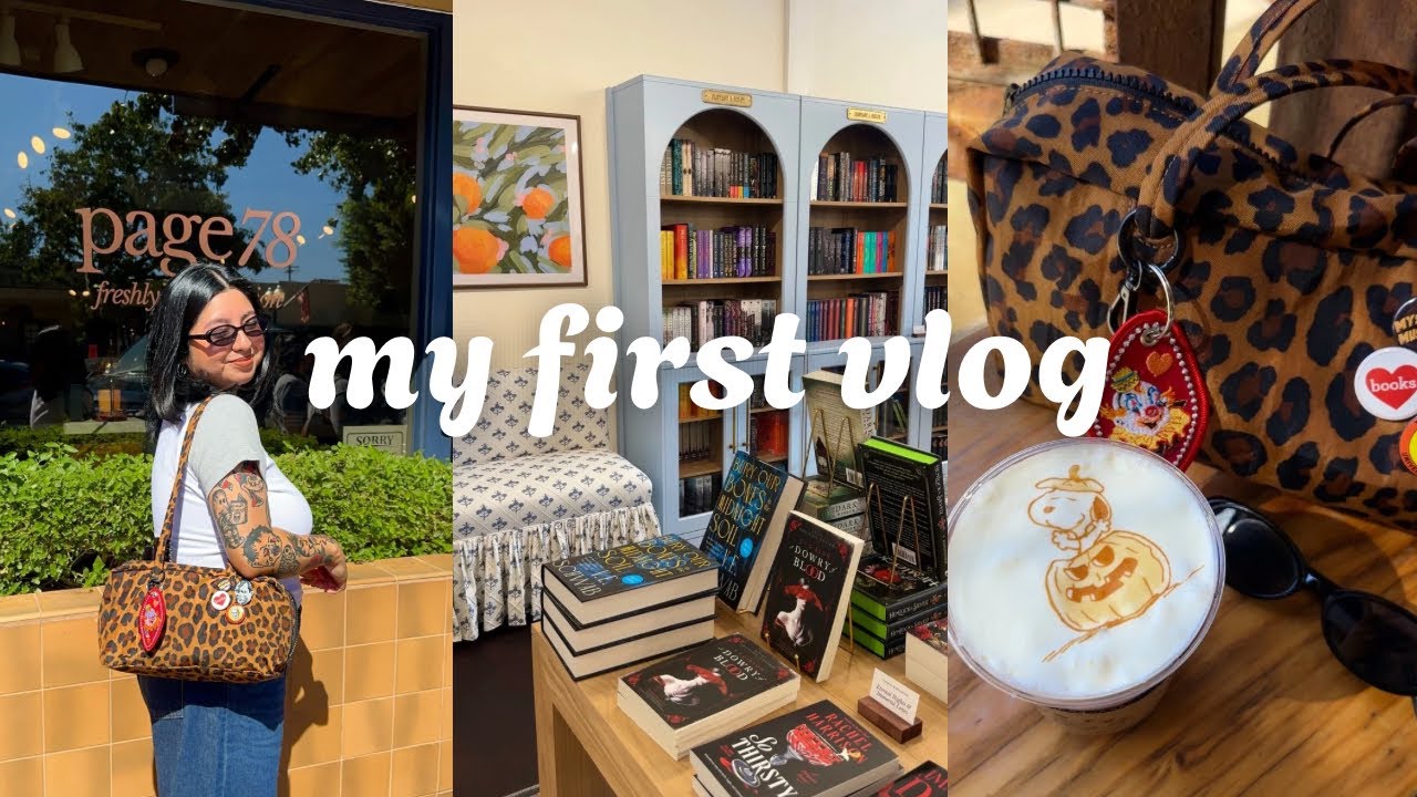first youtube video! | bookstore grand opening & coffee shops 🍂☕️