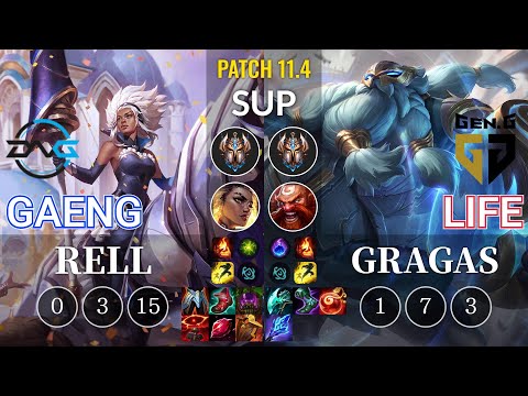 DFM Gaeng Rell vs GEN Life Gragas Sup - KR Patch 11.4