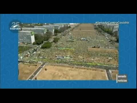 Declarações de Bolsonaro durante manifestações repercutem no Senado