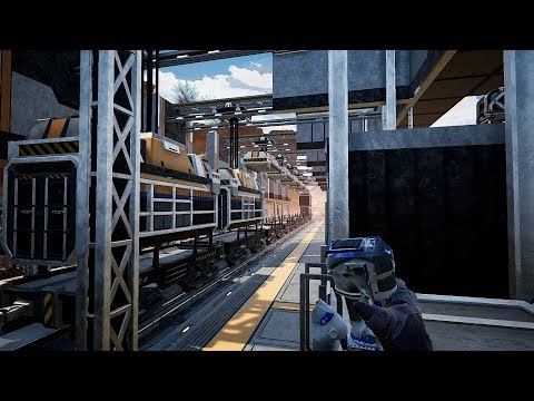 Satisfactory Walk Through - Desert Ep109 - Building - Back and Forth on the Train