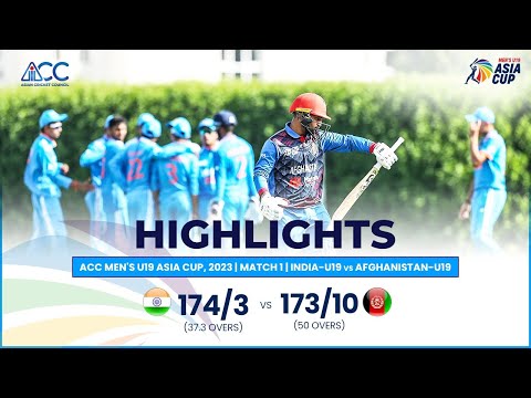 ACC Men's U19 Asia Cup | India-U19 vs Afghanistan-U19 | Highlights