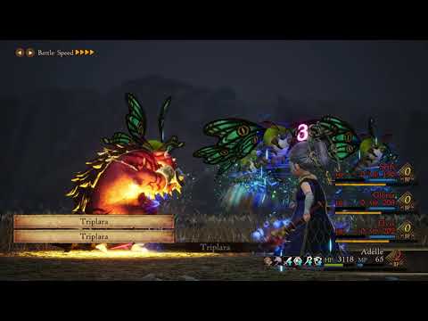 Bravely Default II Solo Challenge - Orc King vs Adelle (level 28)