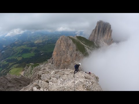 Via Ferrata Roda de Vael, Dolomites Italy
